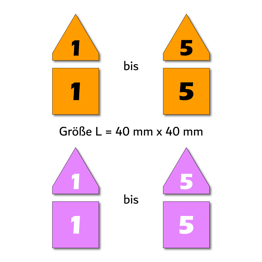 Magnetpfeile L 40 mm rosa/orange