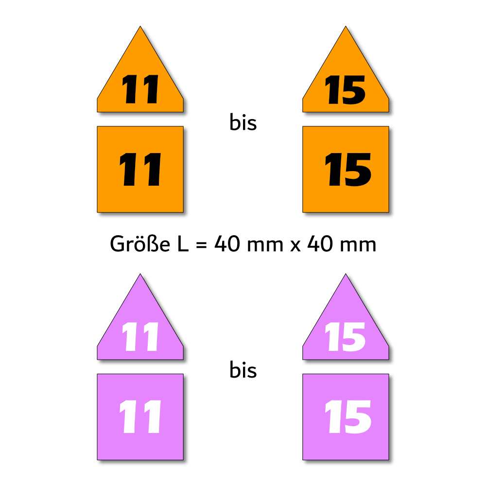 Magnetpfeile L 40 mm rosa/orange