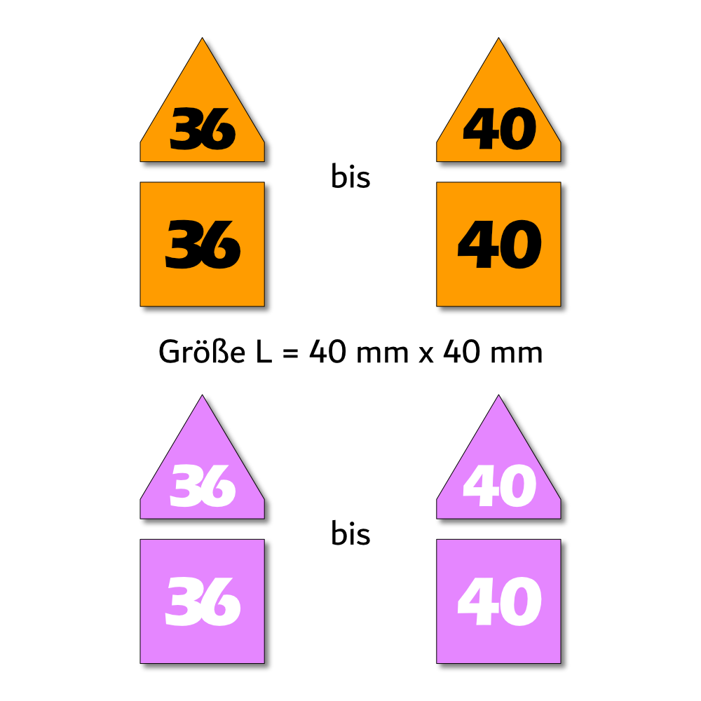 Magnetpfeile L 40 mm rosa/orange