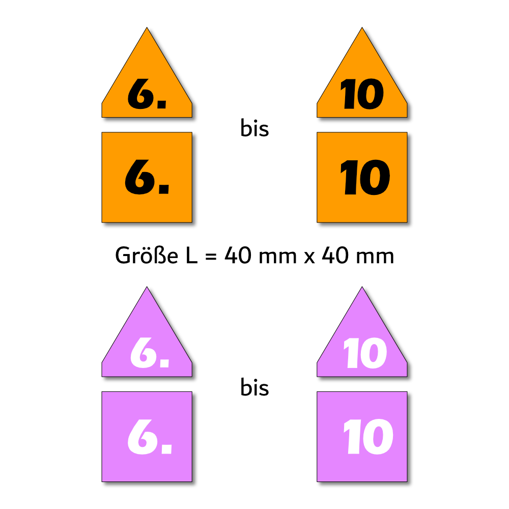 Magnetpfeile L 40 mm rosa/orange