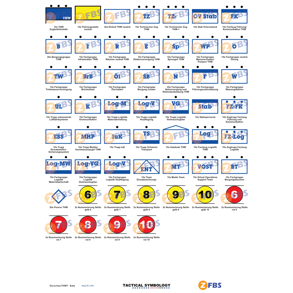 EASY SPLIT 50 - ZFBS Erweiterungssatz THW Einheiten